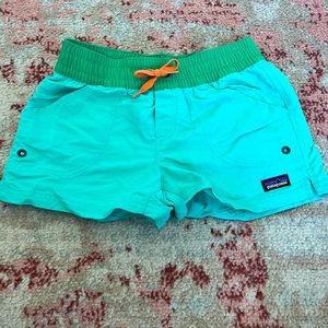 Blue/Green Patagonia Shorts, Size Medium